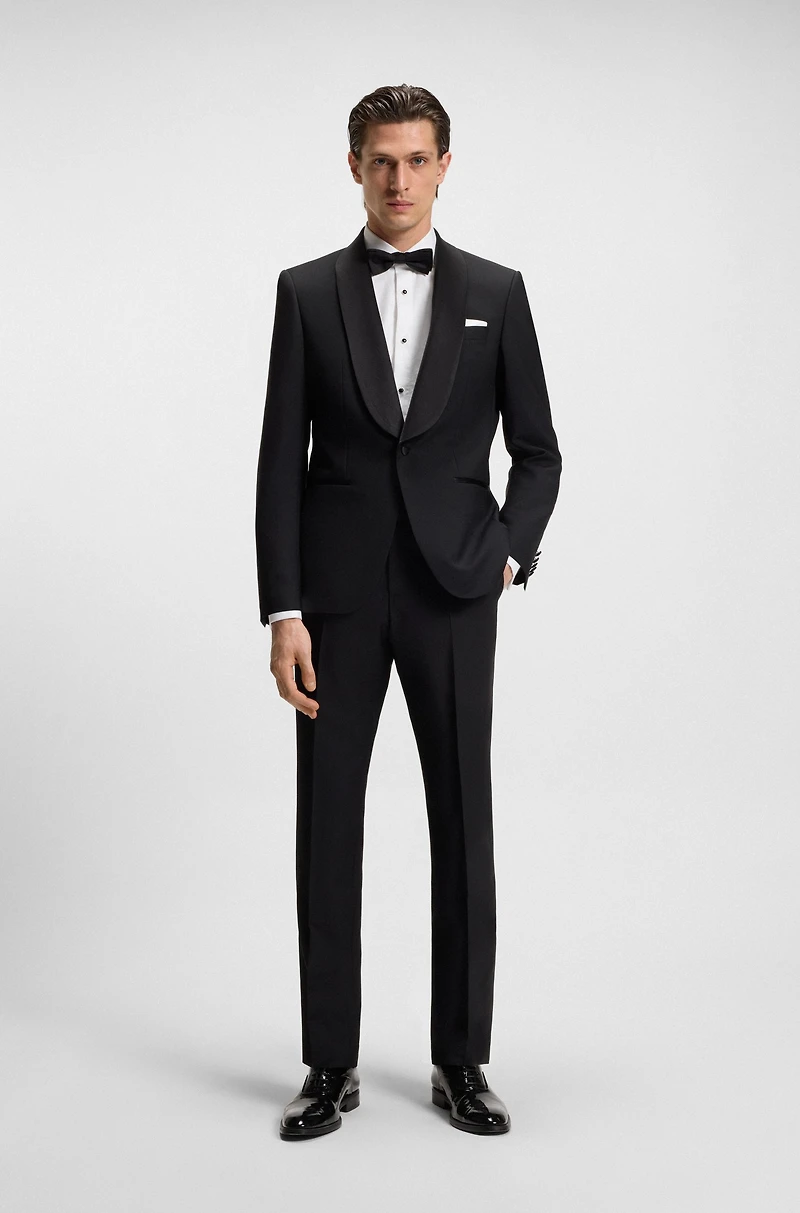 Slim-fit dress shirt easy-iron poplin