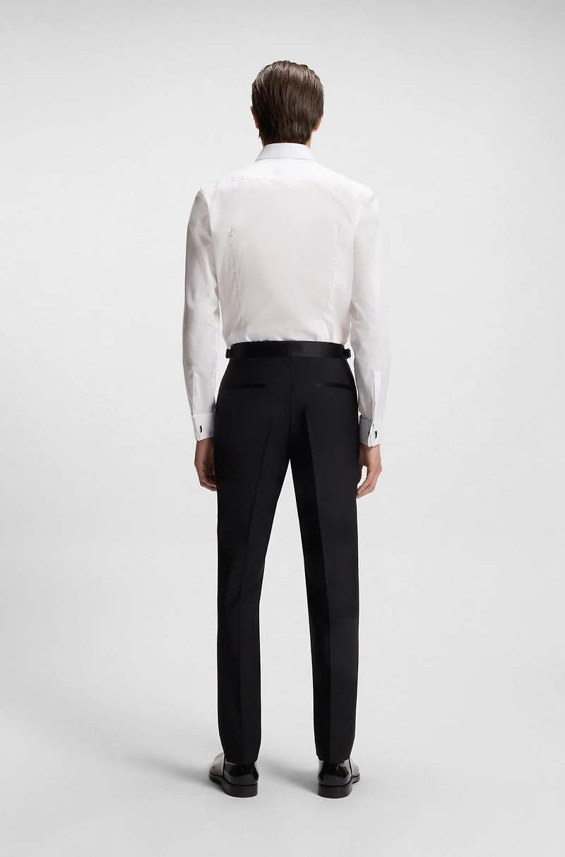Slim-fit dress shirt easy-iron poplin