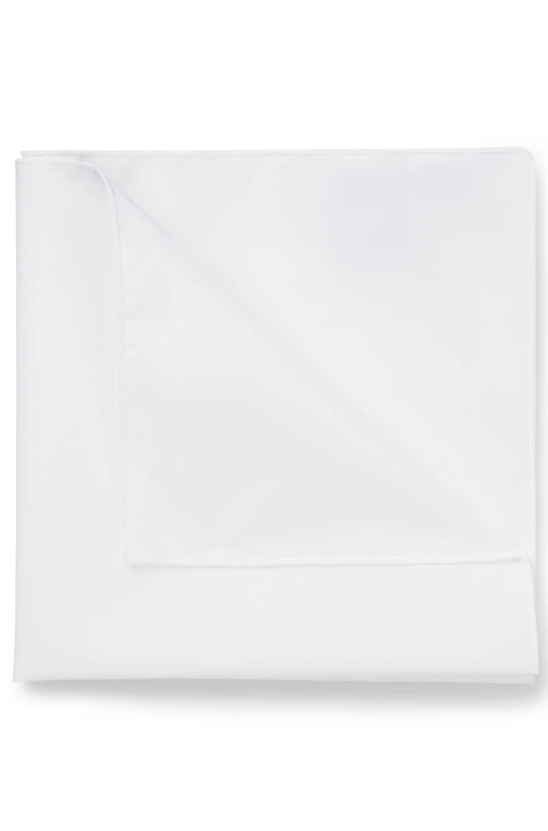 Italian-made pocket square in easy-iron cotton