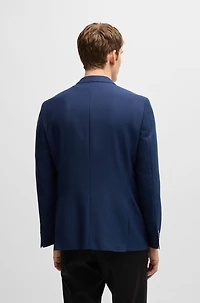 Slim-fit jacket patterned wool