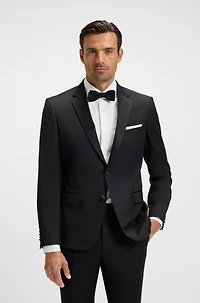 Italian-made bow tie in silk jacquard