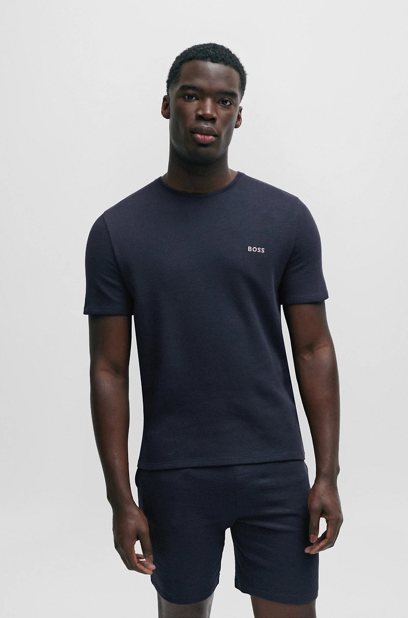 Pajama T-shirt with embroidered logo