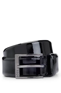 Italian-made belt with branded buckle