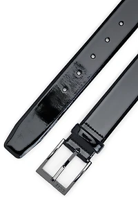 Italian-made belt with branded buckle