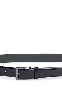 Italian-made belt with branded buckle