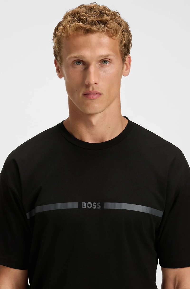 Logo beach T-shirt cotton with UV protection