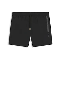 Swim shorts with foil-print logo