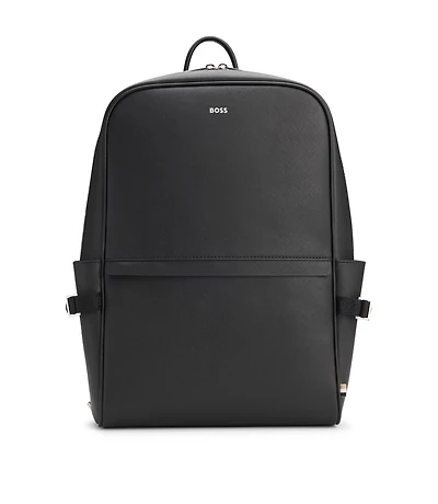 Backpack with foil-printed logo