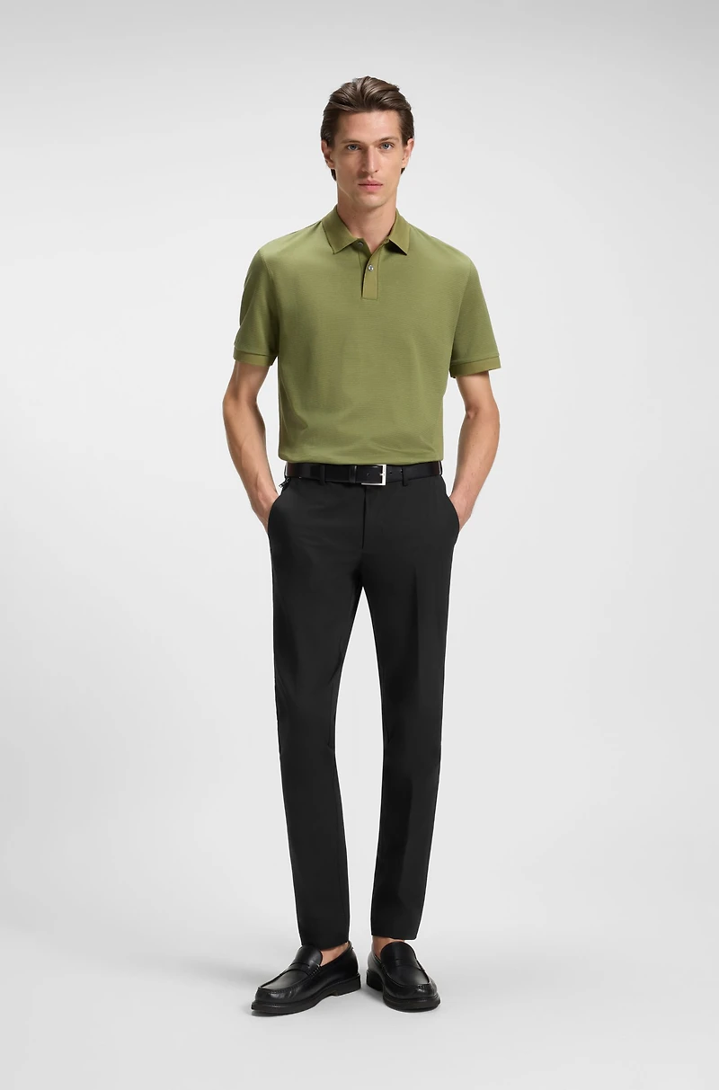 Slim-fit trousers stretch cotton