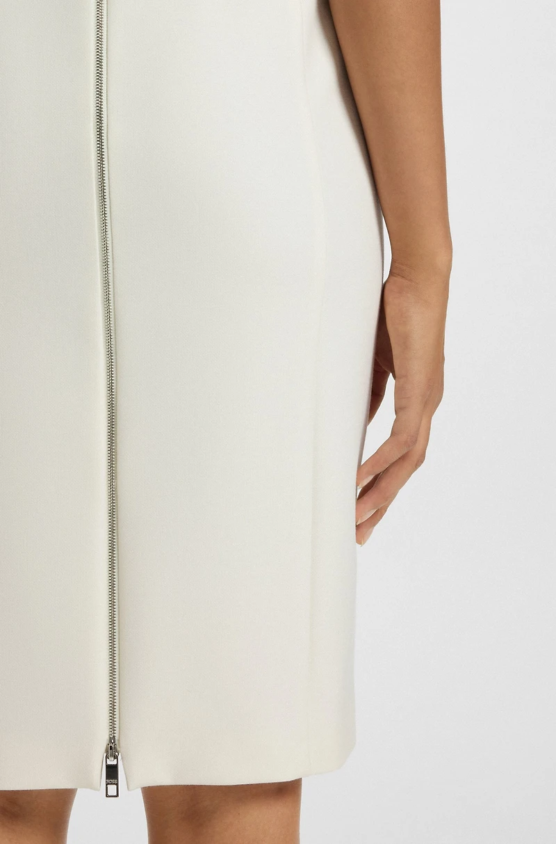 V-neck dress stretch fabric