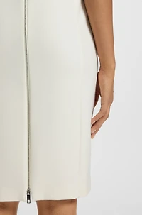 V-neck dress stretch fabric