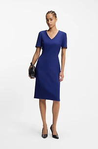 Stretch-fabric dress a slim fit