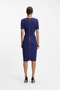 Stretch-fabric dress a slim fit