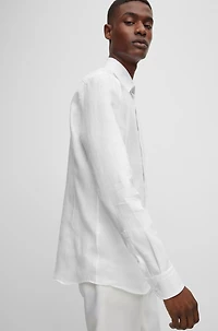 Slim-fit shirt Italian-made linen