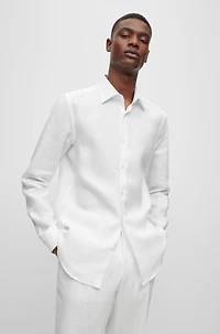 Slim-fit shirt Italian-made linen