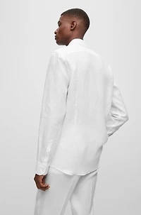 Slim-fit shirt Italian-made linen