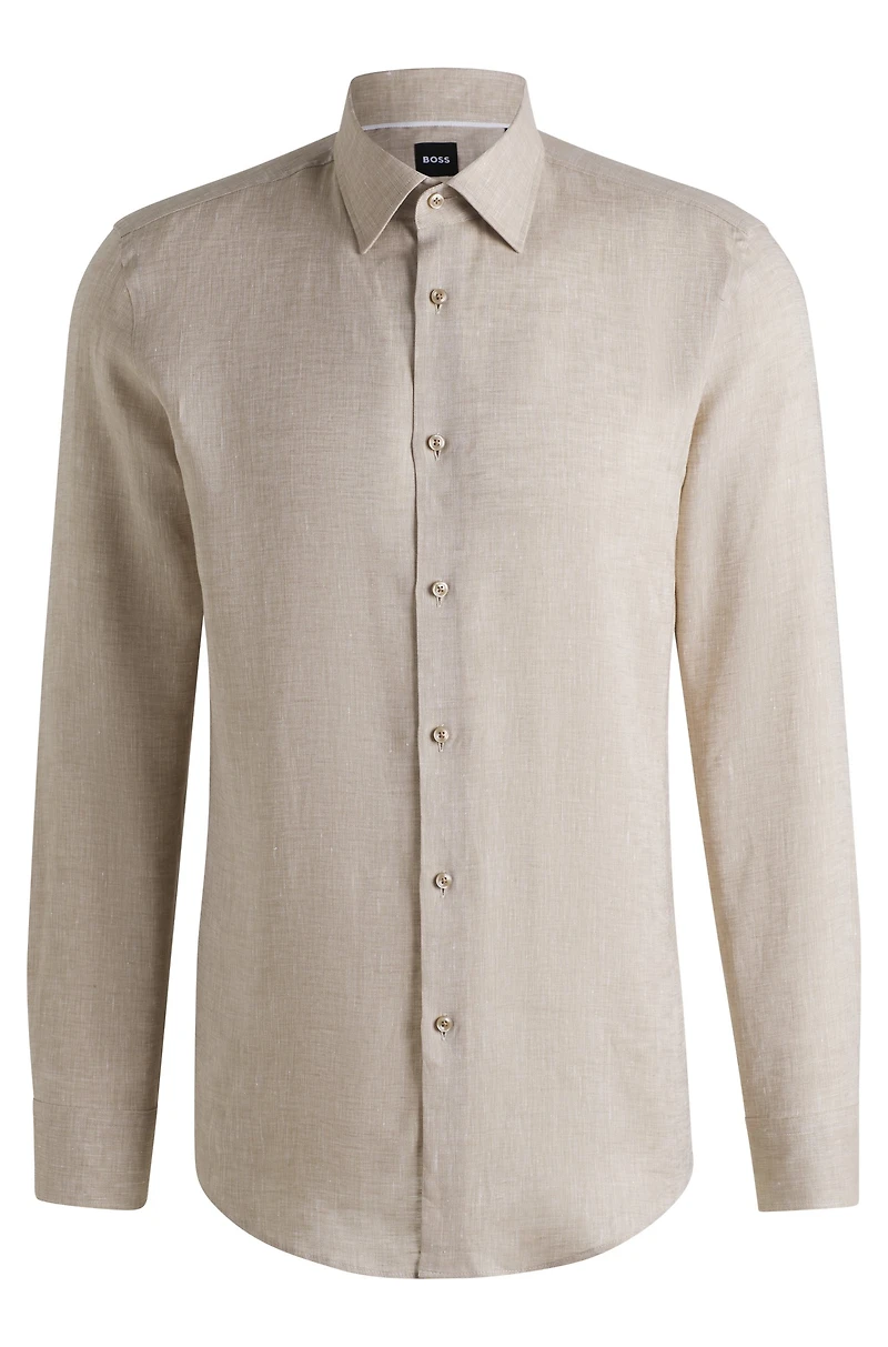 Slim-fit shirt Italian-made linen