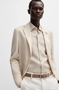Slim-fit shirt Italian-made linen