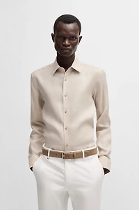 Slim-fit shirt Italian-made linen