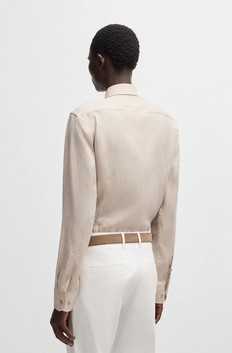 Slim-fit shirt Italian-made linen
