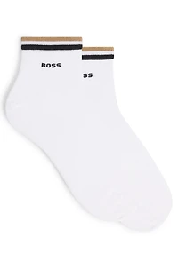 Two-pack of short socks with signature-stripe cuffs