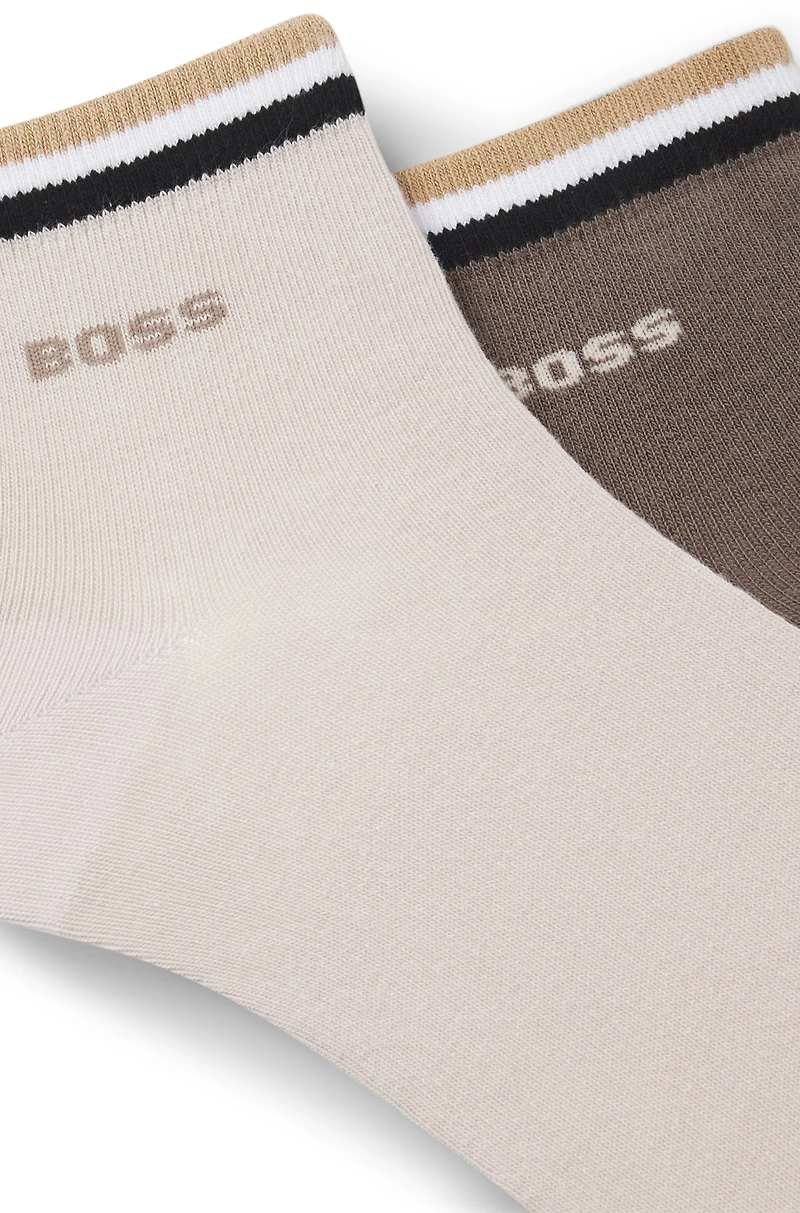 Two-pack of short-length socks with signature-stripe cuffs
