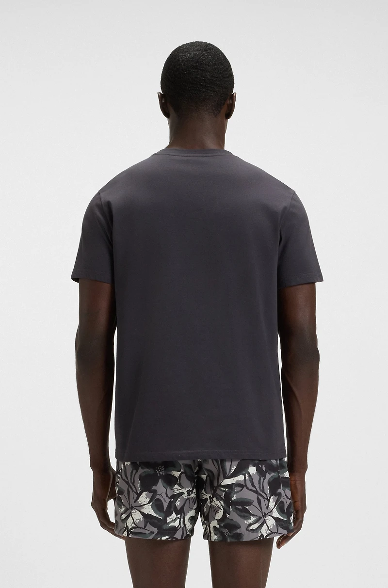 Cotton-jersey T-shirt with SPF 50+ UV protection