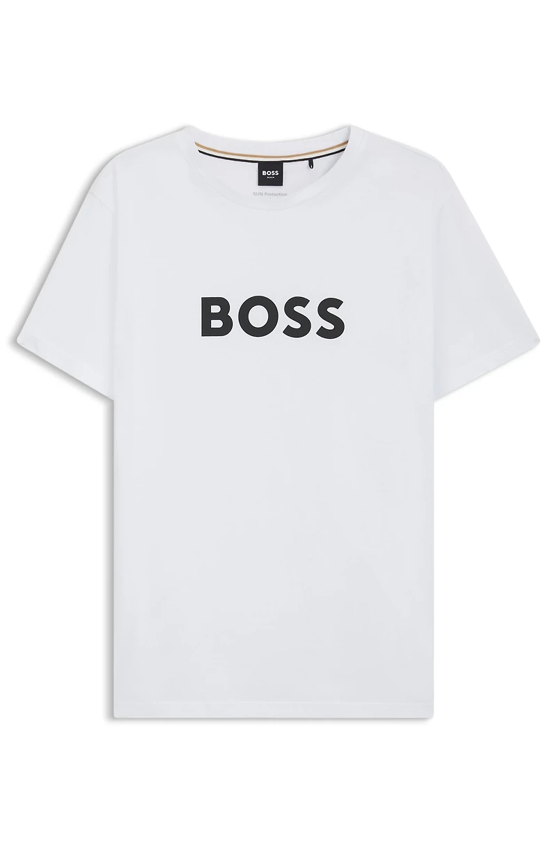 Logo-print beach T-shirt cotton jersey