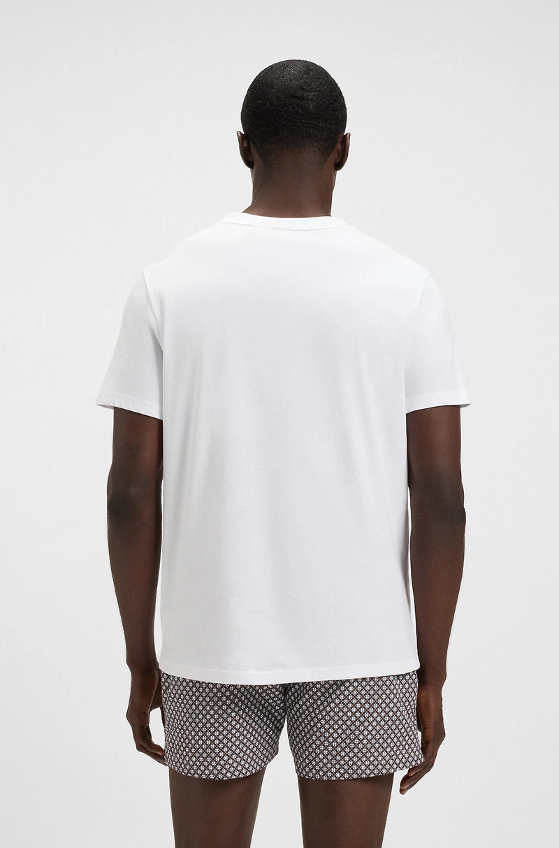Logo-print beach T-shirt cotton jersey
