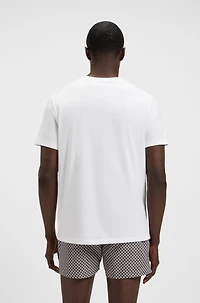 Logo-print beach T-shirt cotton jersey