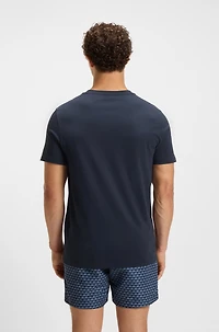 Logo-print beach T-shirt cotton jersey