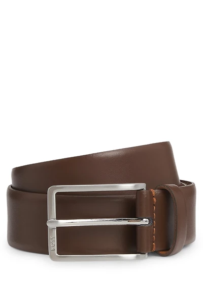 Pin-buckle belt Italian leather