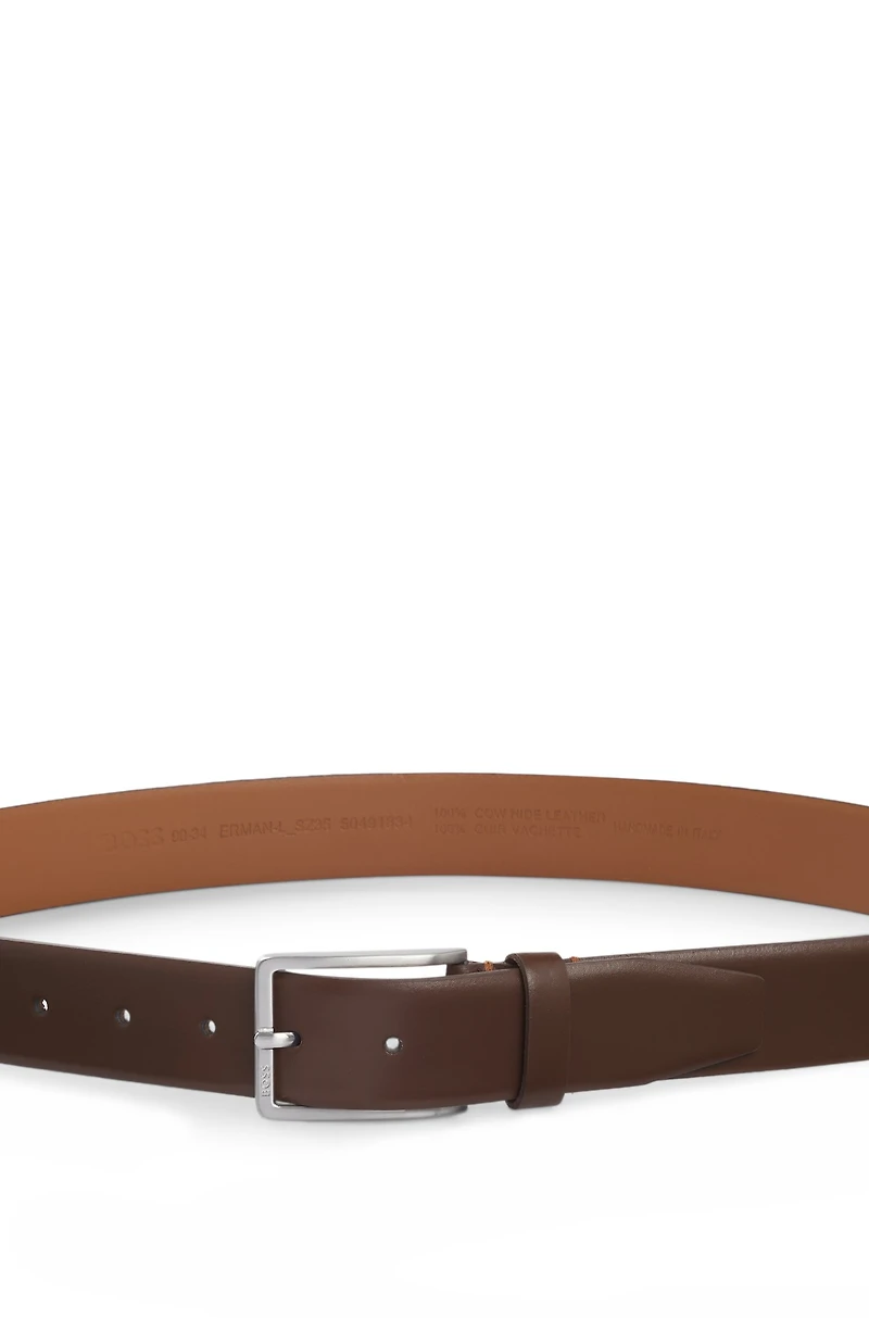 Pin-buckle belt Italian leather