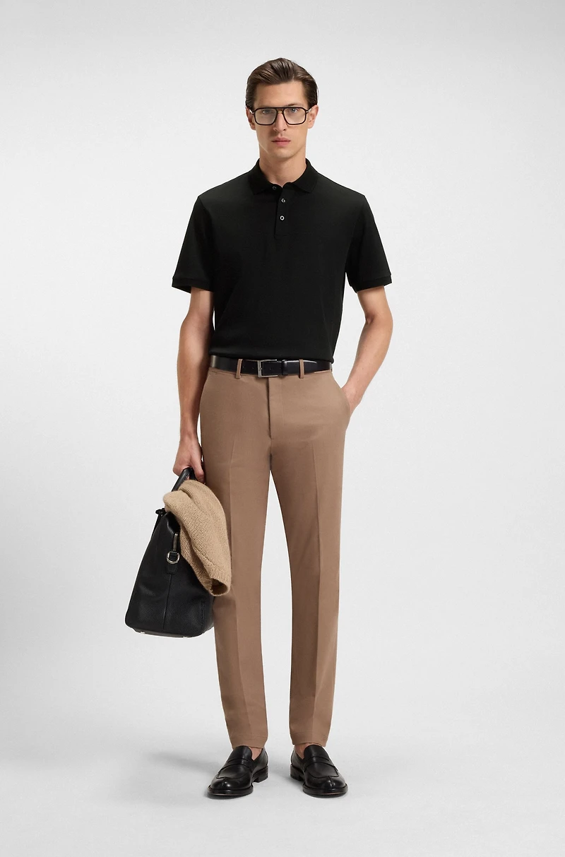 Mercerised-cotton polo shirt a regular fit