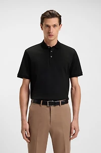Mercerised-cotton polo shirt a regular fit