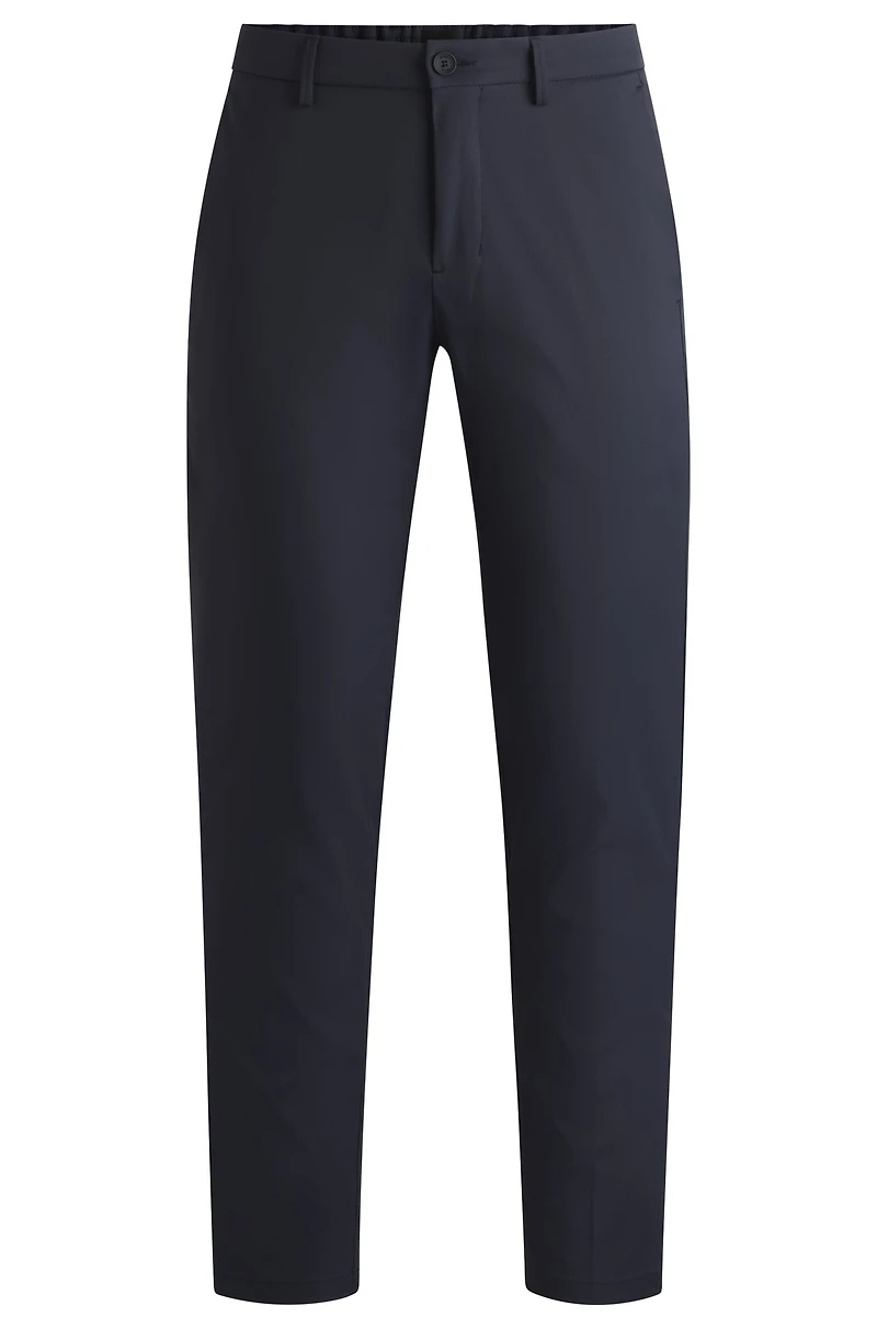 Regular-fit chinos with hidden drawcord and tapered leg