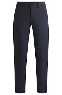 Regular-fit chinos with hidden drawcord and tapered leg