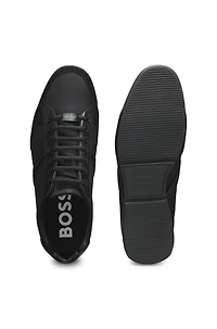 Mixed-material trainers with suede and faux leather