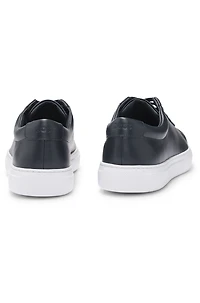 Nappa-leather trainers with branded counter