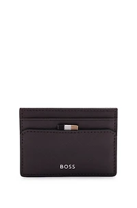 Card holder with signature stripe and logo detail