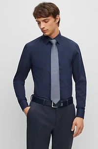 Silk-blend tie with jacquard pattern