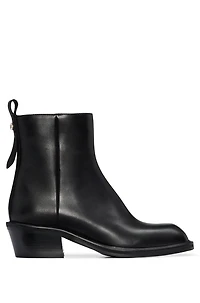 Italian-made ankle boots leather with squared toe