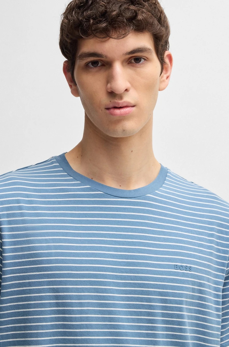 Relaxed-fit T-shirt cotton with horizontal stripes