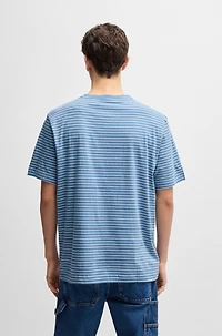 Relaxed-fit T-shirt cotton with horizontal stripes