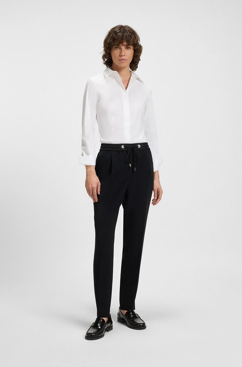 Slim-fit blouse a stretch cotton