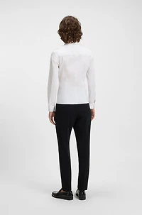 Slim-fit blouse a stretch cotton