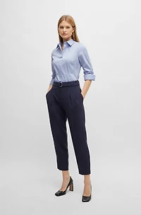 Slim-fit blouse a stretch cotton
