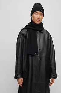 Sparkle-effect scarf and beanie hat gift set