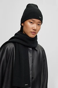 Sparkle-effect scarf and beanie hat gift set