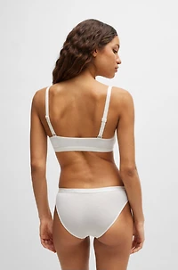 Stretch-jersey briefs with logo waistband
